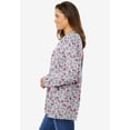 thumbnail image 3 of Woman Within Plus Size Perfect Printed Long-Sleeve Crewneck Tee, 3 of 6