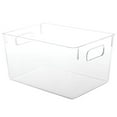 thumbnail image 3 of EatEx 1 Pack Clear Plastic Food Storage Bins with Handles, Kitchen Pantry, Refrigerator, Cabinet Organizers, Clear BPA Free Containers, 3 of 5