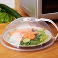 thumbnail image 1 of 1 cubierta para salpicaduras de microondas, cubierta para microondas para alimentos sin BPA, tapa protectora contra salpicaduras de microondas con asa y orificios de ventilación de vapor ajustables qu, 1 of 3