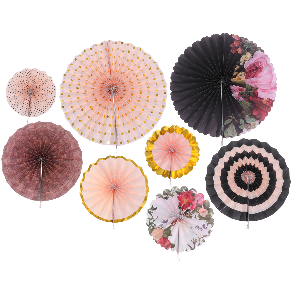 Paper Hanging Fans Decoration Flower Fan Christmas Tissue Party Holiday Garlands
