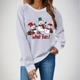 thumbnail image 2 of Aboser Oh,What fun! Merry Christmas Sweatshirt Women Y2k Shirts Trendy Xmas Snowman Print Pullover Comfort Long Sleeve Tops Loose Round Neck Sweatshirts, 2 of 5