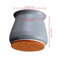 thumbnail image 4 of Bewildely Protector de silicona para patas de silla, 4 Uds., cubierta antideslizante para pies de mesa, tapa para patas de muebles de suelo de dura Cubiertas para muebles de jardín Gris Bewildely HA005820-04, 4 of 6
