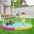 thumbnail image 5 of Niubya 60" Non-Slip Splash Pad for Kids & Dog, Thicken Sprinkler Pool Outdoor play mat, Four color splicing, 5 of 9