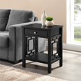 thumbnail image 3 of Linon Luster 1-Drawer Wood End Table in Black, 3 of 12