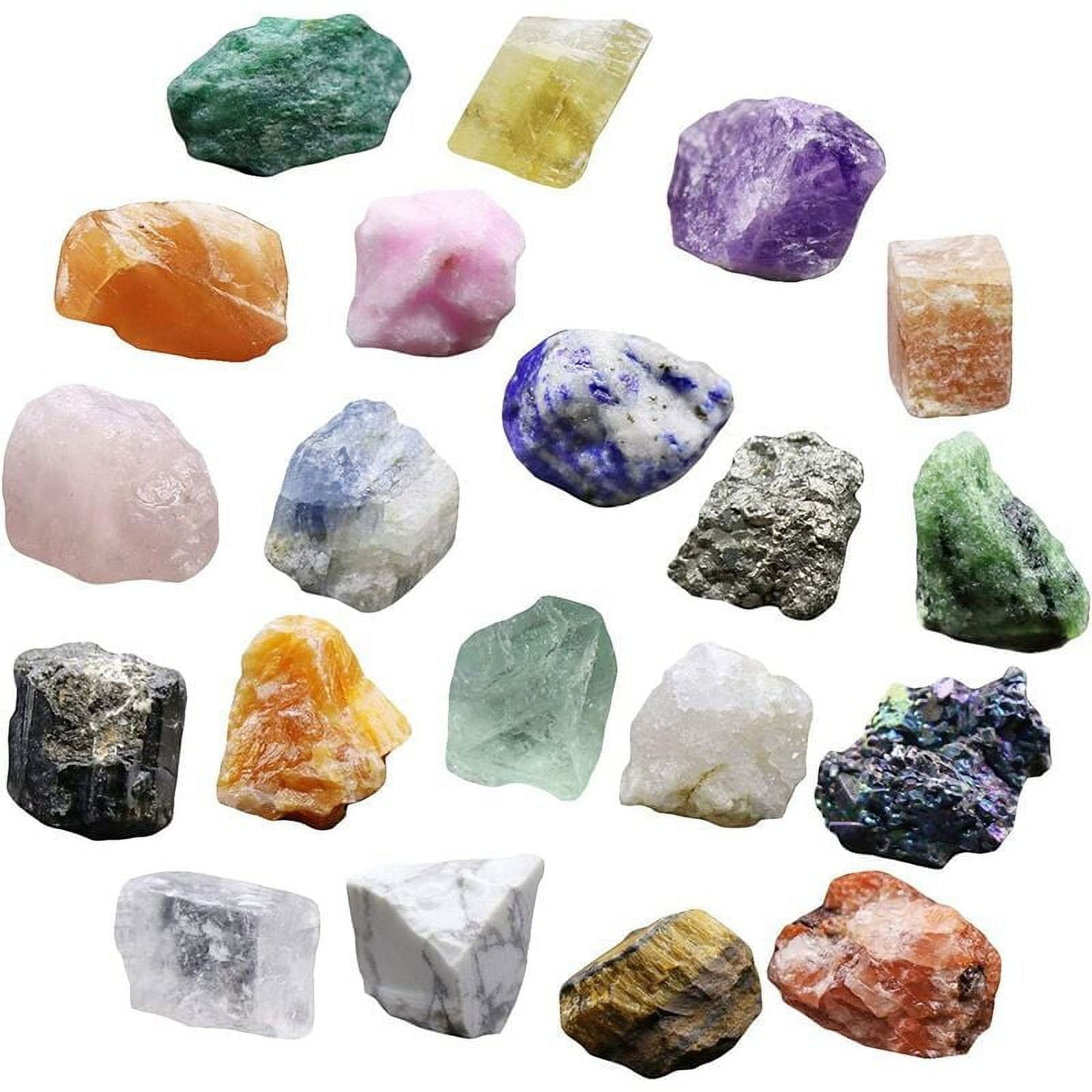 20 Crystals from Rock and Mineral Collection for Geology Education Natural Mineral Specimens