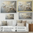 thumbnail image 4 of Designart "Serene Landscape White and Grey Birds on Floral Tree I" Animals Framed Wall Art - Modern Farmhouse White Bird Hallway Framed Wall Art Decor, 4 of 6
