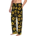 thumbnail image 2 of Uemuo Sunflowers Pattern Men's Wide Leg Palazzo Lounge Pants with Pockets Light Weight Loose Comfy Casual Pajama Pants-Large, 2 of 9