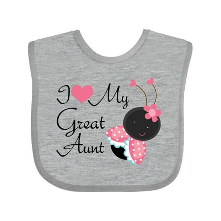 

Inktastic I Love My Great Aunt Gift Baby Girl Bib