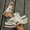 White, variant on Womens Square Toe Platform Wedge Thong Sandals | PU Faux Leather Adjustable Buckle Strap Cushioned Footbed Black,Size 9