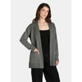 thumbnail image 6 of Time and Tru Women's and Women's Plus Open Front Cardigan Sweater, Sizes XS-4X, 6 of 7