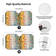 thumbnail image 3 of KAKALAD Vintage Colorful Artwork Painted On Wood Pattern 05 Universal Windshield Car Sun Shades Accordion Folding Auto Aluminum Sunshade 51"x 27.5", 3 of 9