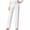 White, variant on Women Dress Pants Straight Leg High Waisted Business Pants Casual Work Trousers with Pockets Button Down Elastic Waist Slacks elaxed Boot-Cut Office Pnts Trousers 2026 Spring Office Outfits