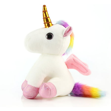 Rainbow Unicorn Stuffed Animal Plush Toy Gift (10 inches) for Girls, Kids, Toddlers Birthday and