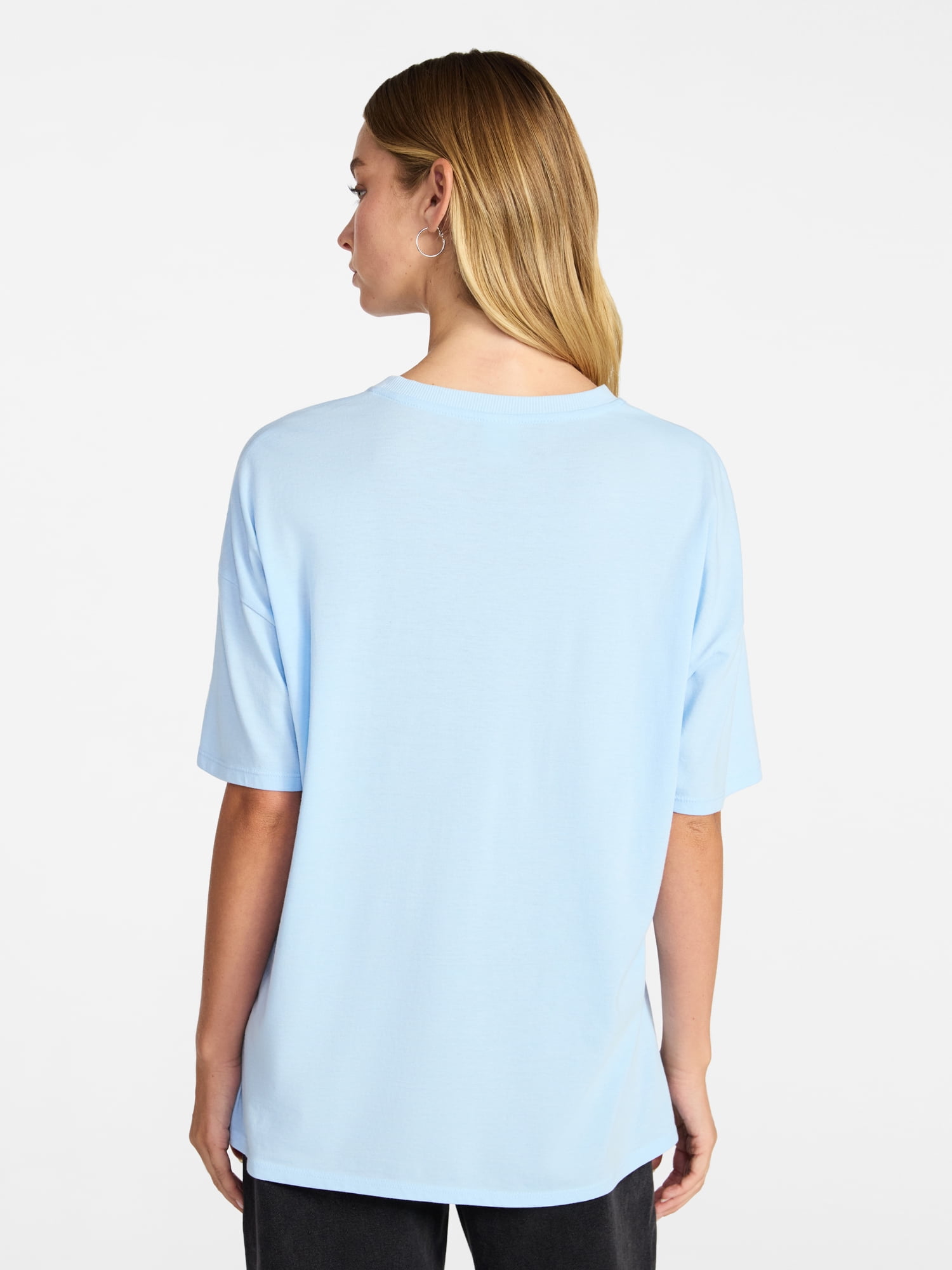 No Boundaries Washed Graphic Boyfriend Tee, Women's XXS-XXL