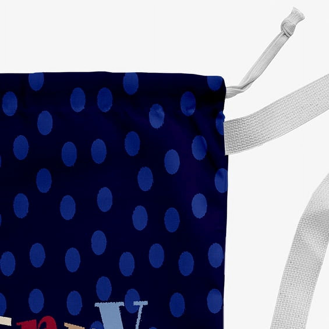 Simply Daisy Merry Dot 18 x 29 inch Navy Laundry Bag
