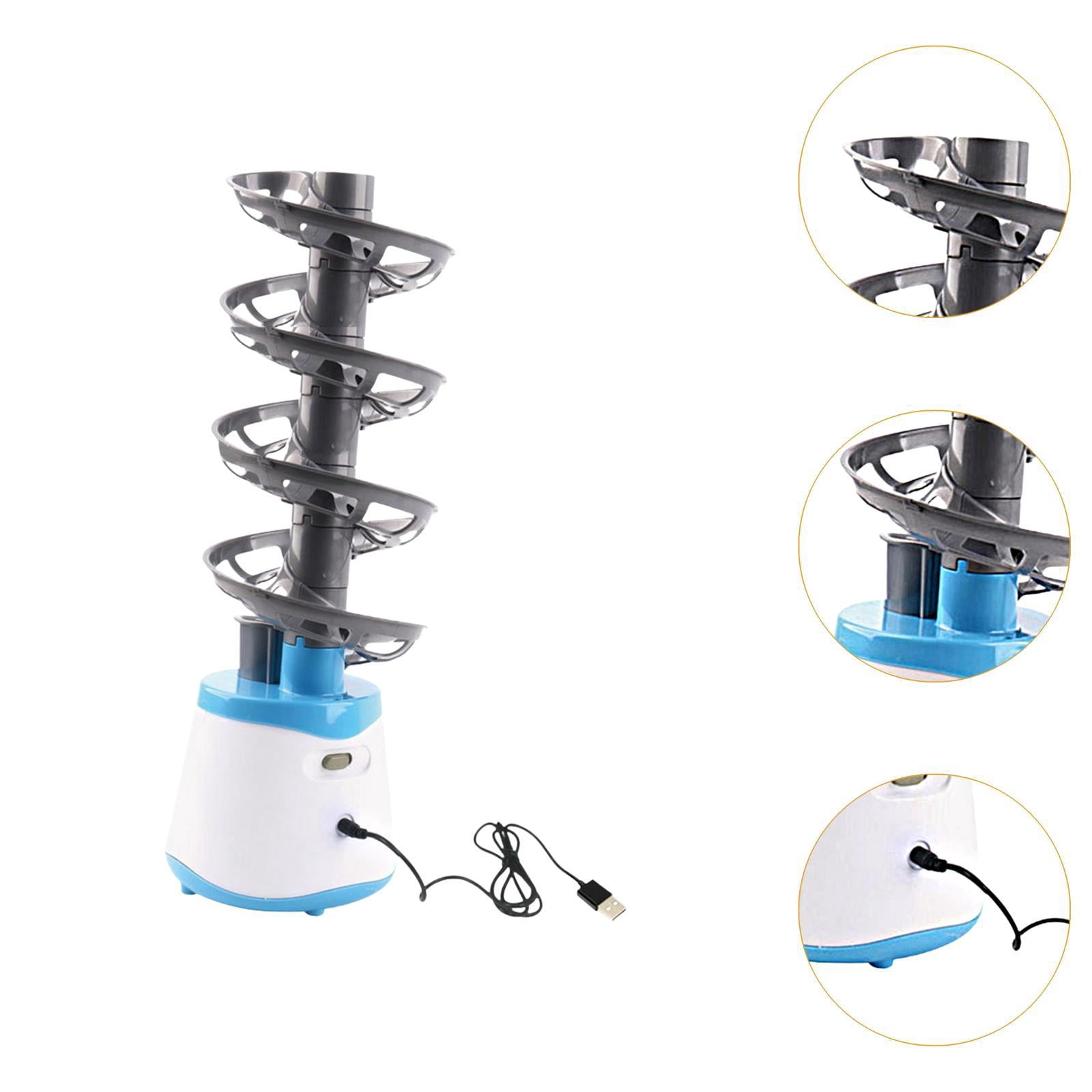 funtasica Table Tennis Robot, Portable Table Tennis Ball Automatic Launcher Training Machine Children Entertainment Toy , Holds 28 Balls
