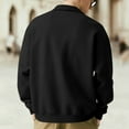 thumbnail image 5 of Polo Shirt Men Long Sleeve Button Tees Shirt Basic Black Mens Casual Clothing, 5 of 6