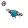thumbnail image 4 of Anillo de plata para mujer, anillos de moda portátiles, regalos para novia, joyería decorativa, propuesta de boda, compromiso informal Ropa, zapatos y accesorios Miscelánea Azul Tamaño 7 Minnieouse AP011197-20, 4 of 6