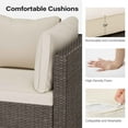 thumbnail image 5 of LAUSAINT HOME 7 Pieces Patio Conversation Set, Outdoor Sectionals with 6 Chairs and 1 Coffee Table, Beige Cushions, 5 of 7