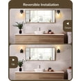 thumbnail image 4 of Apliques de Pared EDISHINE Vintage Bronce con Vidrio Transparente Juego de 2, 4 of 7