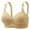 Gold, variant on JGTDBPO Front Closure Bras For Women Wireless Plus-Size Printing Bra Nursing Bras Vest Gathered Together Breathable And Comfortable Brassiere Bra Minimizer Extra-Elastic Bra Everyday Bra