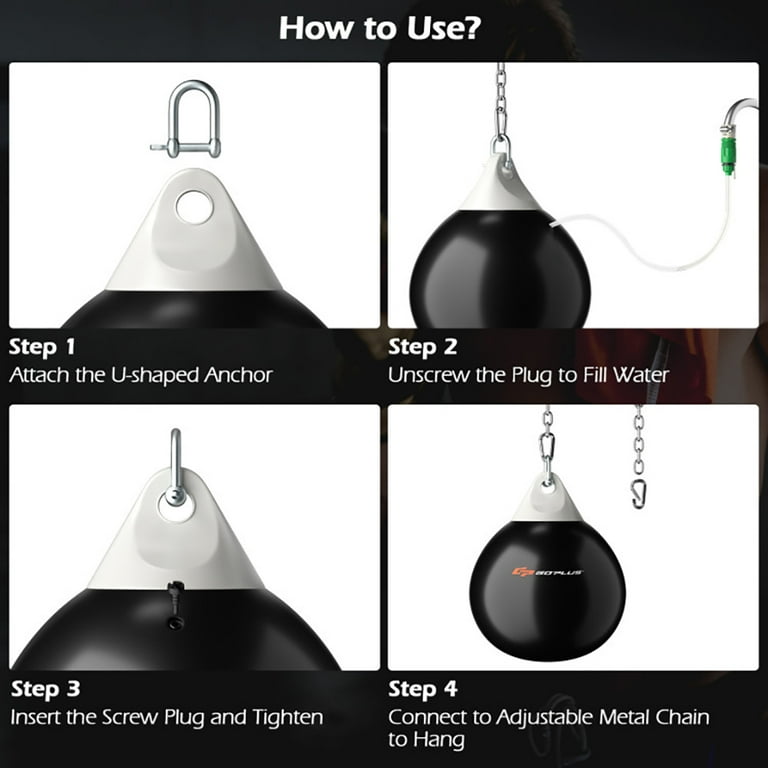 Topcobe 21 Inch Water Punching Bag with Adjustable Metal Chain