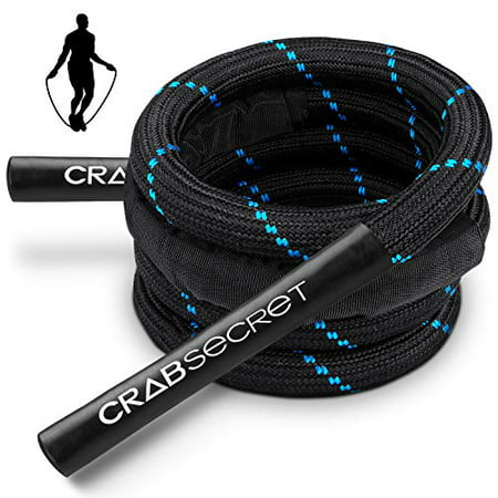 Weighted Jump Rope for Fitness 3LB, Heavy Skipping Ropes for Adult,Rhino Battle Thick Ropes for Men & Women, Total Body Workouts Equipment for Home Gym, Power Aerobic Training Monster Exerci