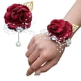 thumbnail image 2 of Pin para la muñeca con cuentas de hojas de oro, popular en Europa y América, ramillete de perlas y diamantes de imitación, para novia y novio, suministros para fiestas, 2 of 6