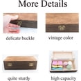 thumbnail image 3 of Wood Storage Box with Lid Solid Wood Container Box Decorative Table Large Rectangular Smooth Rustic Style Store Space to Organize Toys Cosmetics Vintage Color 7.87 * 3.93 * 2.36inch, Brown, 3 of 6