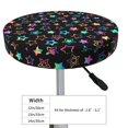 thumbnail image 4 of Balery Multi-Colored Stars Fundas de asiento para taburete de bar redondo de tela de terciopelo ajustables que protegen de arañazos y manchas para sillas de 14 a 17 pulgadas.-13 inch, 4 of 7