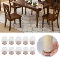 thumbnail image 4 of Paquete de 10 tapas transparentes para patas de silla, protectores de piso de silicona, para pies de de muebles - Redondo L Transparente Sunnimix tapas de silicona para piernas, 4 of 8