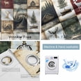 thumbnail image 4 of Forest Elk Blackout Curtains for Bedroom/Living Room, Thermal Insulated Kitchen Curtains, Farmhouse Pine Tree Rustic Green Red Grommet Darkening Window Treatment Drapes 52"x84"x2, 4 of 8