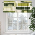 thumbnail image 5 of Abstract Green Block Valances for Windows, 42 x 12in, Dark Green Square Modern Art Rod Pocket Kitchen Valance Curtain Light Filtering Window Treatments for Living Room Bedroom, 1 Panel, 5 of 7