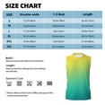 thumbnail image 5 of Lsque Teal To Yellow Gradient Print Men's Cotton Blend Sleeveless Muscle Shirts (S-3XL)- Moisture Wicking, Odor Protection, UPF 30+,X-Large, 5 of 8