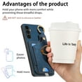 thumbnail image 2 of Allytech Wallet Case for Samsung Galaxy A24 4G, Support Car Mount, Luxury PU Leather Shockproof Anti-Fall 360° Finger Ring Stand Rotatable Kickstand Case with Magnetic Snap & Card Slots - Blue, 2 of 8