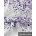 thumbnail image 6 of Purple Eucalyptus Linen Curtain Valance for Bedroom/Bathroom/Kitchen/Office/Living/Dining Room Windows,Romantic Elegant Flower Leaves Herbs Pocket Topper Drapes Decorative Cafe Drapery Panel 42x18, 6 of 6