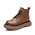thumbnail image 3 of Botines Martin 2022, zapatos de estilo callejero de moda para mujer, zapatos de plataforma de cuero con cordones, botas, 3 of 4
