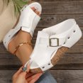 thumbnail image 5 of SACFOF Womens Wedge Sandals With Strap for Dressy Ladies Sandals Casual 2.56 Inch Wedge, 5 of 6
