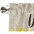 thumbnail image 5 of Sunflower Valances, Bless This Home Summer Sunflower Butterfly Dragonfly Vintage Rod Pocket Cafe Valance Short Window Curtains Valances for Kitchen, Bedroom, Living Room, 1 Panel, 54"X18", 5 of 5
