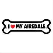 I Love My Airedale Large Bone Magnet