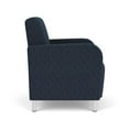 thumbnail image 2 of Siena Lounge Reception Guest Chair / Brushed Steel Legs / Blue / Dark Blue, 2 of 5