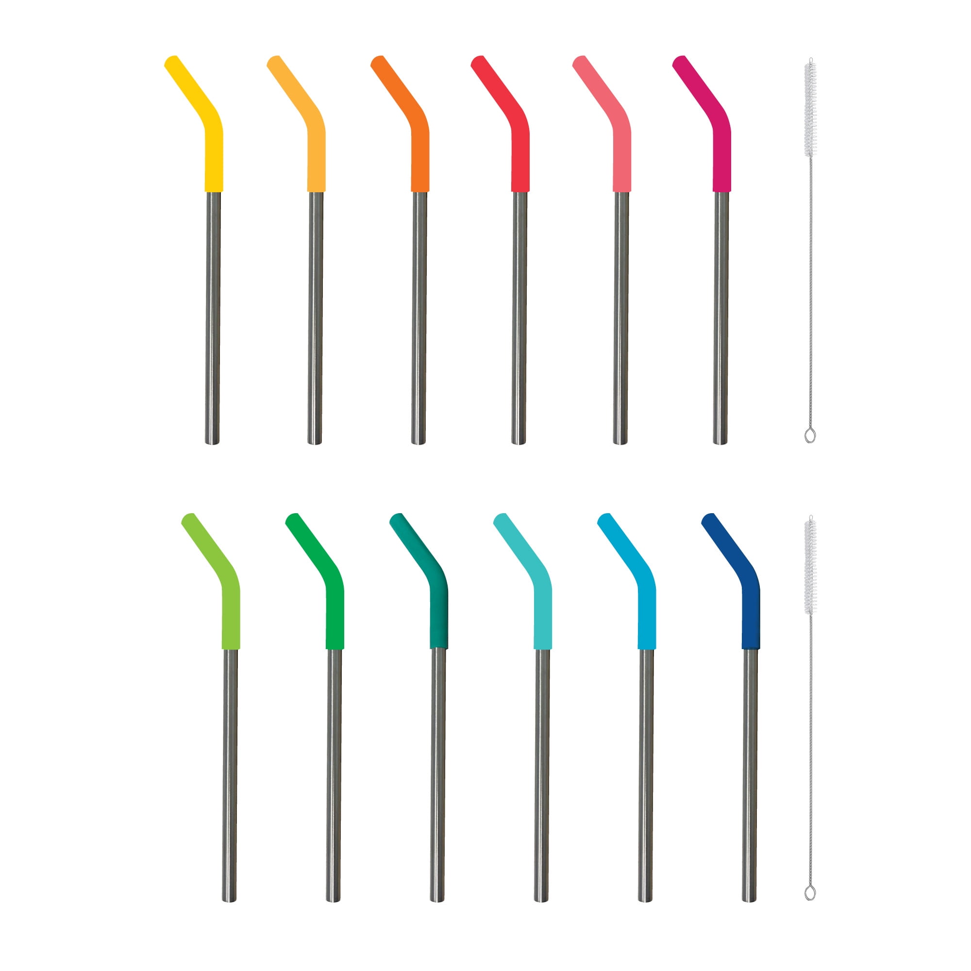 B&B Charcoal Stainless Steel Straws