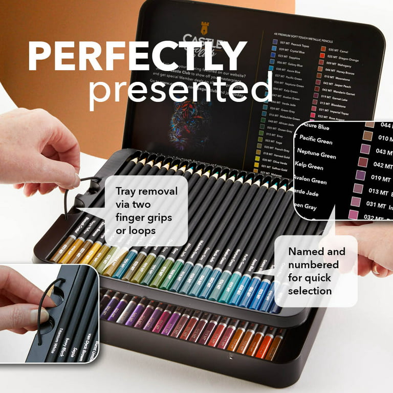 Castle Art Supplies 72 Colored Pencils Set Premium Soft Touch