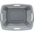 Home Logic XL Lamper Plastic Laundry Basket 2.5 Bushel, Soft Silver