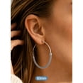 thumbnail image 4 of PROSTEEL Bold Chunky Silver Hoop Earrings for Women Stainless Steel 60MM Hypoallergenic Round Hoops for Mom Daughter Christmas Birthday, 4 of 8