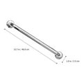 thumbnail image 2 of MasteelfCA 2 Pcs 2.5x40cm Silver Safe Toilet Bathroom Bathtub Handrails Safety Grab Bars Stainless Steel Handles Armrests Hand Rails for Stairs Washing Room, 2 of 8
