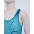 thumbnail image 5 of YiZYiF Kids Boys Geometric Print Wrestling Singlets Powerlifting Training Singlets Gym Sport Tank Top Light Blue 12, 5 of 7