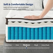 Kescas Full Size Mattress, 10 Inch Memory Foam Hybrid Full Bed mattresses in a Box, Medium Firm, Heavier Coils Edge Support, Motion Isolation