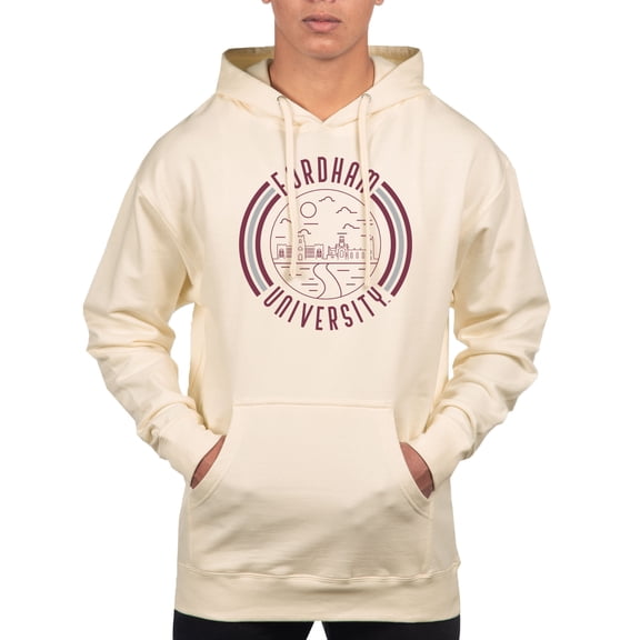 Men's Uscape Apparel Cream Fordham Rams Standard Pullover Hoodie