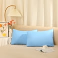 thumbnail image 6 of Unique Bargains Solid Color Envelope Closure Pillowcase (2 Count) Light Blue King, 6 of 6